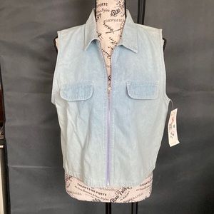 Vintage crazy horse denim vest